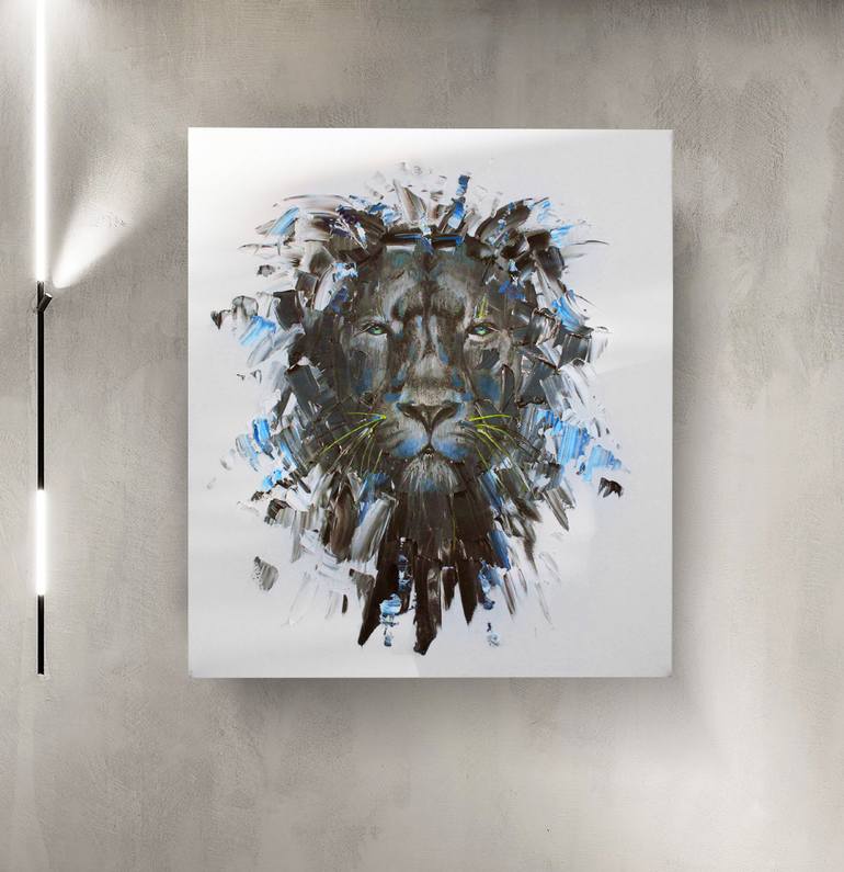 Original Abstract Expressionism Animal Painting by Anastasia Litvak
