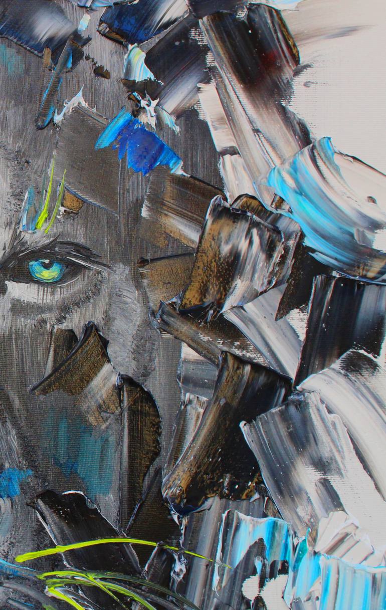 Original Abstract Expressionism Animal Painting by Anastasia Litvak
