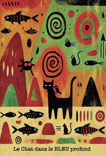 Original Conceptual Cats Mixed Media by George Bayer