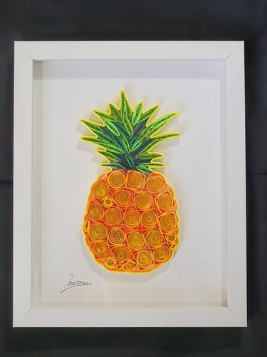 Quilled Paper Art (11x9), Pineapple thumb