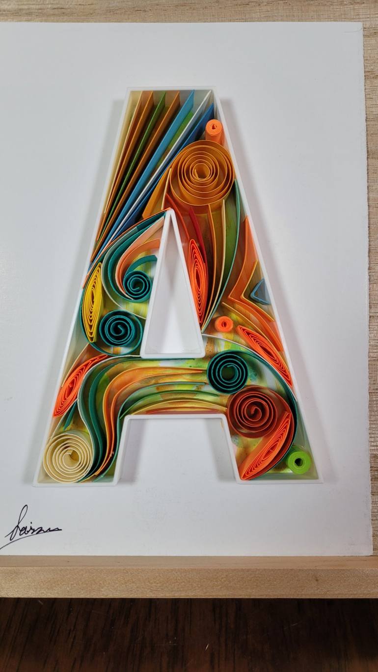 Original Abstract Typography Mixed Media by ZAD Creation