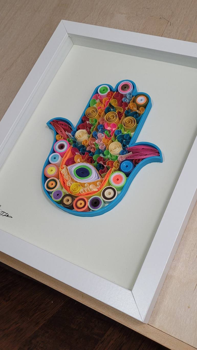 S – Quilled paper art – Letter S – Quilling paper art – Framed