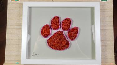 Clemson shadow box with hand rolled thumb