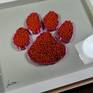 Dog paw shadow box with hand rolled