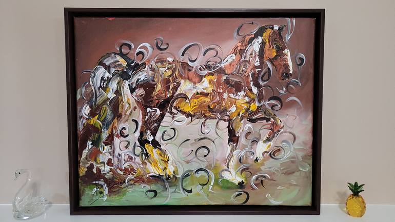 Original Abstract Animal Painting by Zad Creation