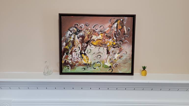 Original Abstract Animal Painting by Zad Creation