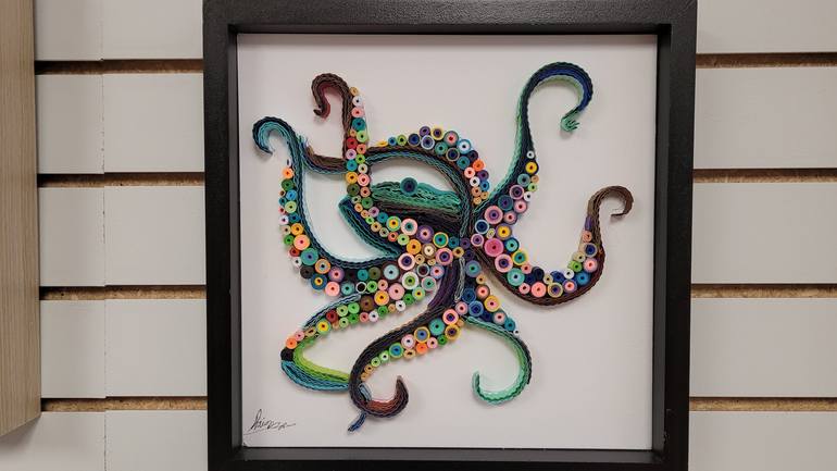 S – Quilled paper art – Letter S – Quilling paper art – Framed