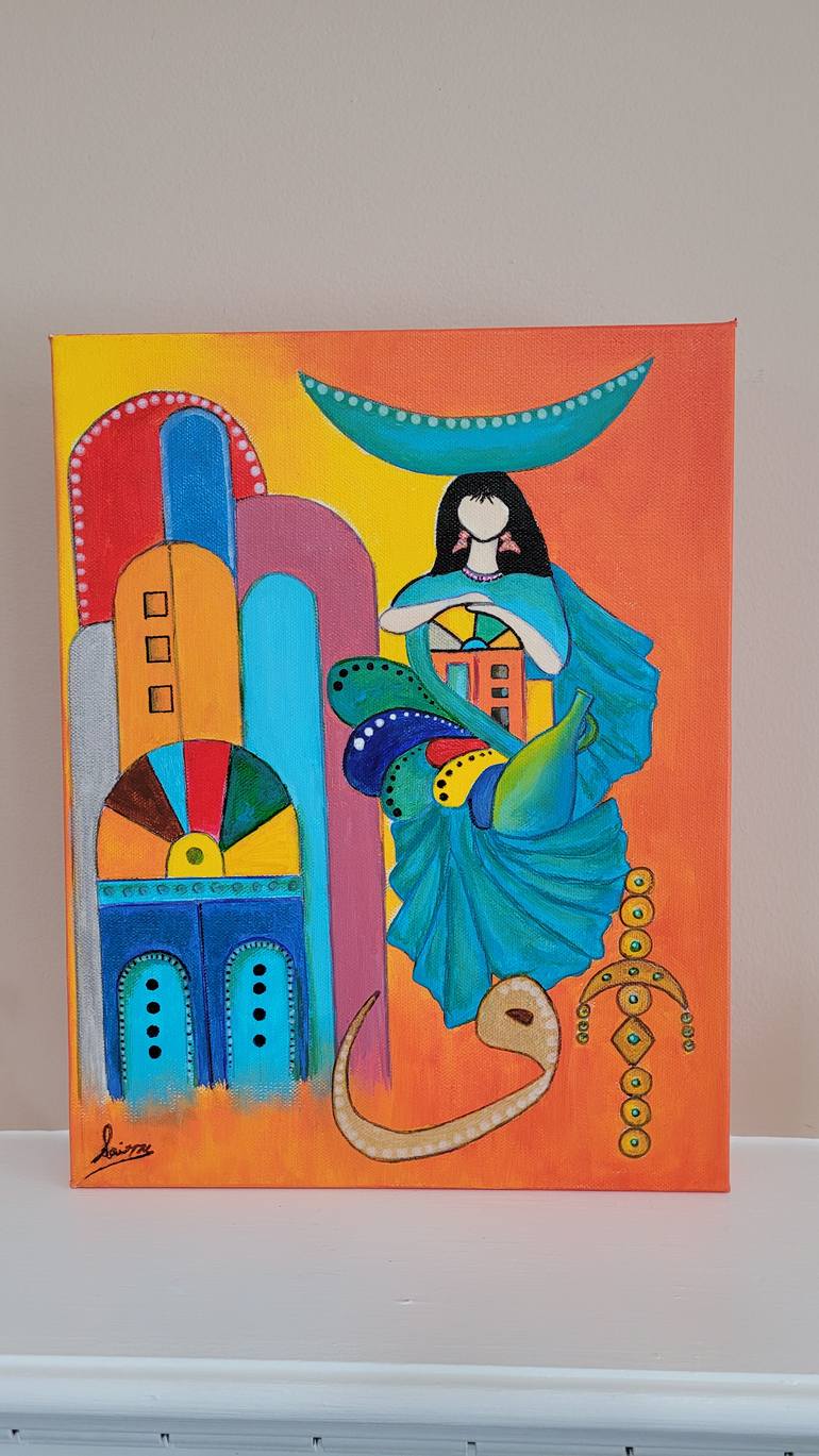 Original Art Deco Abstract Painting by Zad Creation