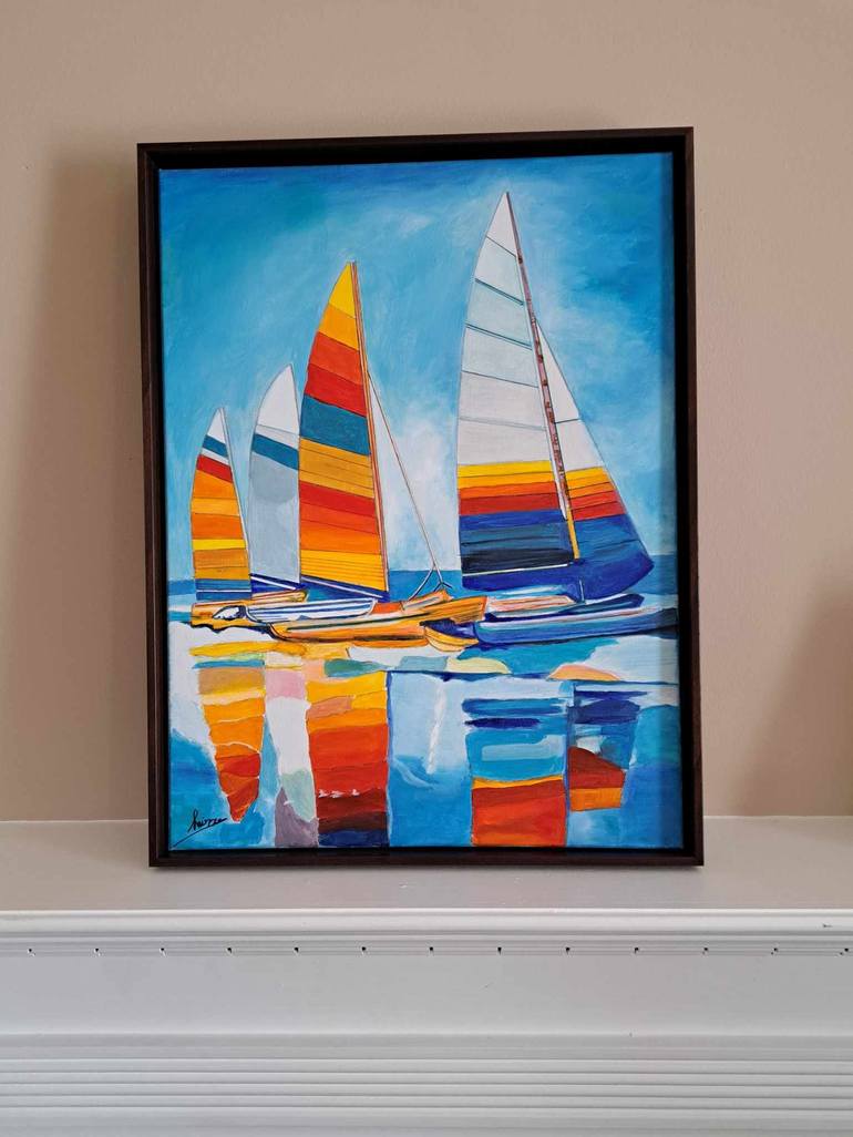 Original Boat Painting by ZAD Creation