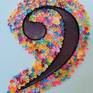 Template of Treble Clef paper quilling artwork