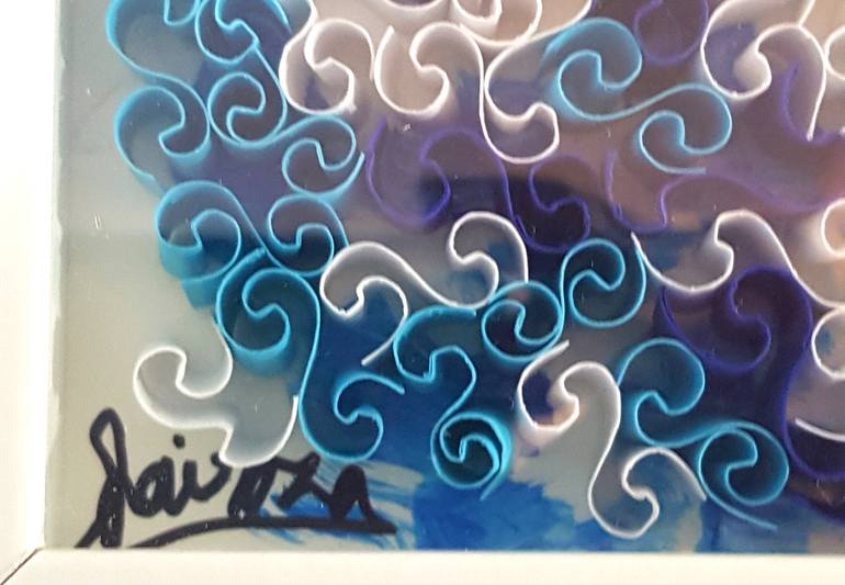 Original Art Deco Water Mixed Media by Zad Creation