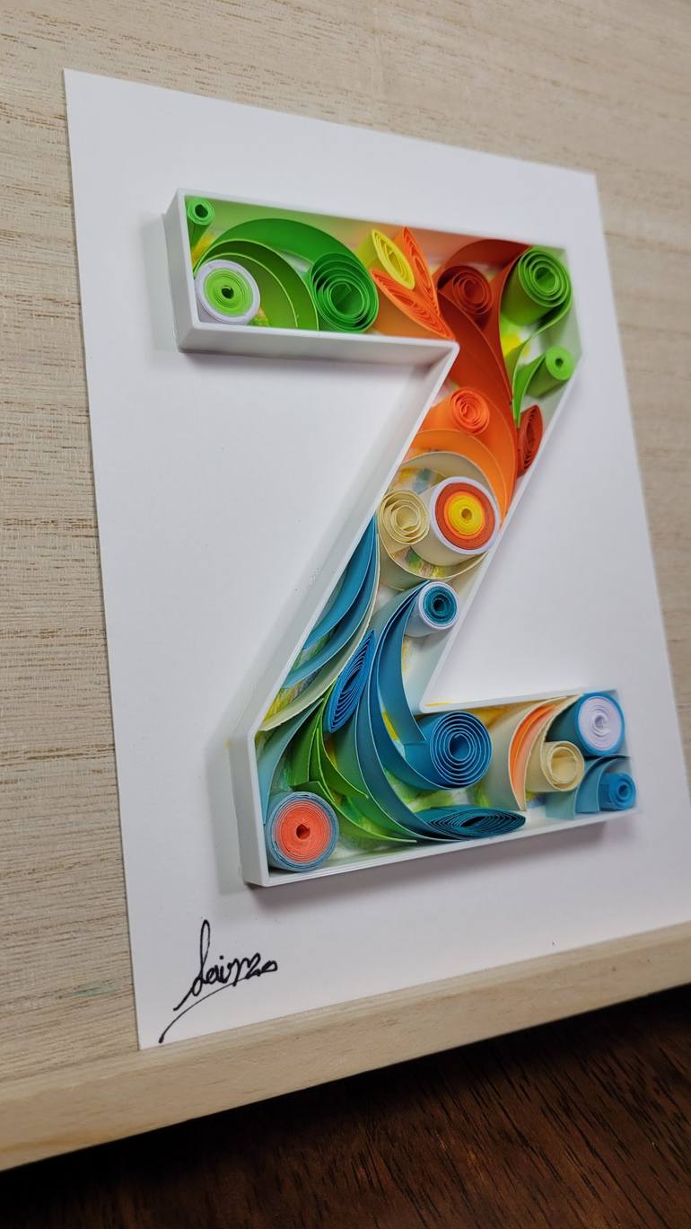 Original 3d Sculpture Typography Mixed Media by ZAD Creation
