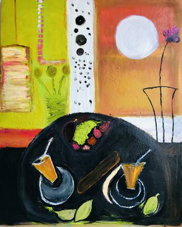 Original Abstract Still Life Paintings by Monika Bektas