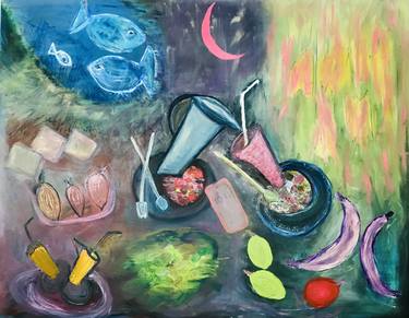 Original Abstract Food & Drink Paintings by Monika Bektas