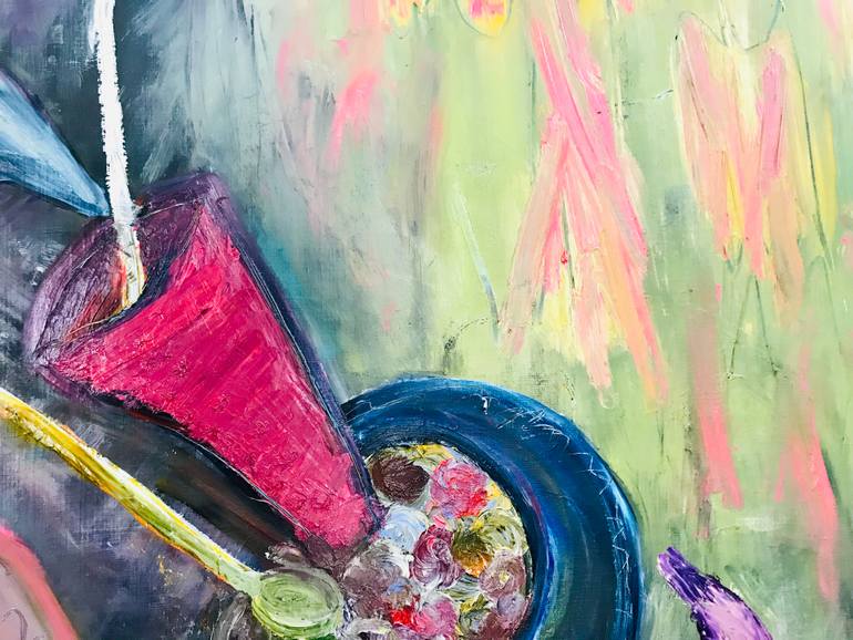 Original Abstract Food & Drink Painting by Monika Bektas