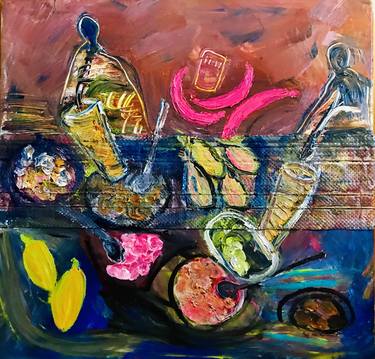 Original Abstract Expressionism Food & Drink Paintings by Monika Bektas