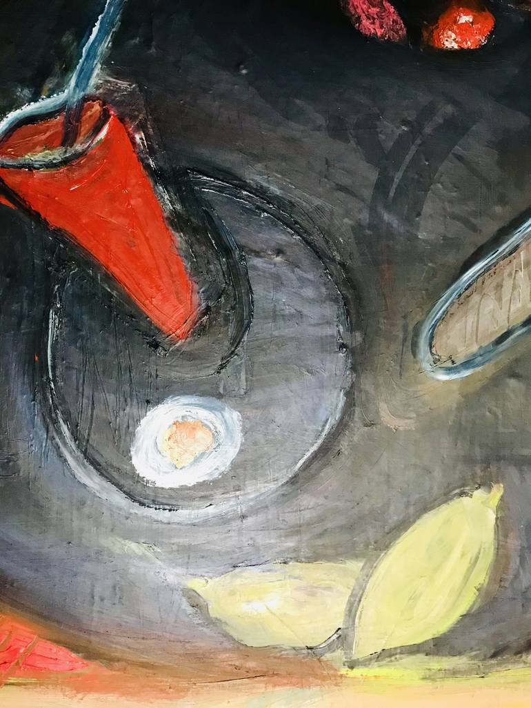 Original Abstract Food & Drink Painting by Monika Bektas