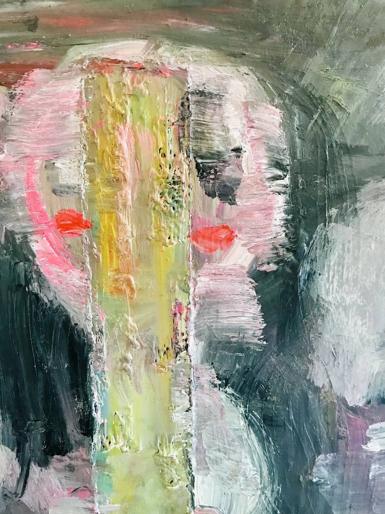 Original Abstract People Painting by Monika Bektas