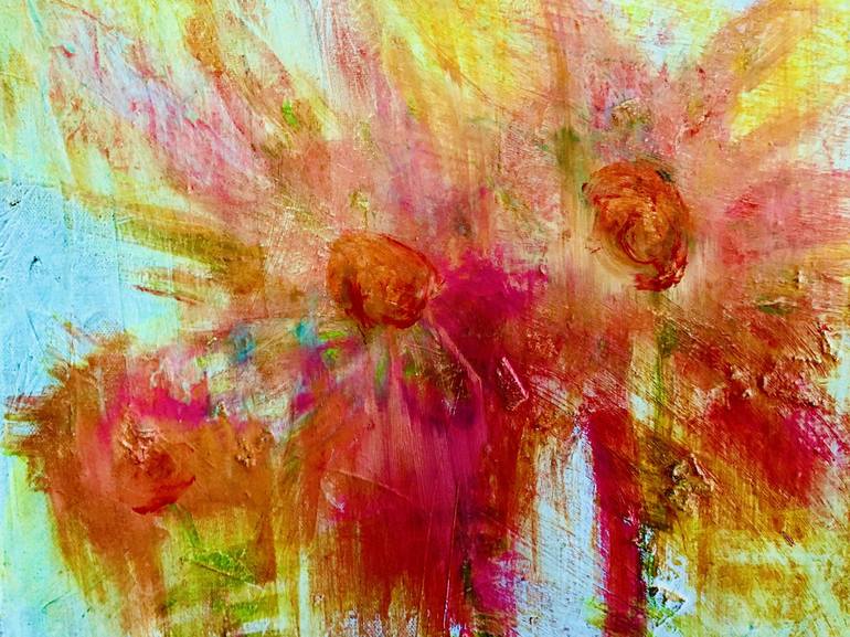 Original Abstract Expressionism Children Painting by Monika Bektas