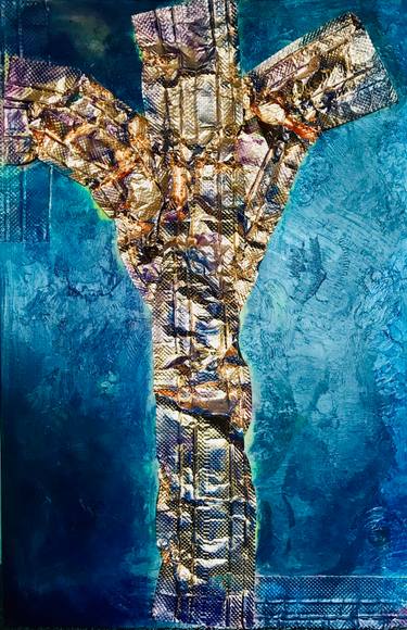 Original Abstract Expressionism Abstract Mixed Media by Monika Bektas