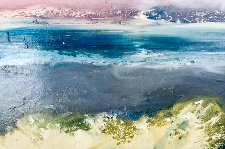 Original Abstract Seascape Painting by Monika Bektas