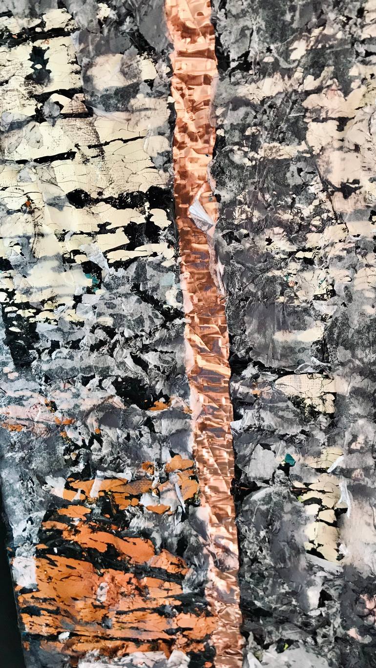 Original Abstract Expressionism Abstract Mixed Media by Monika Bektas