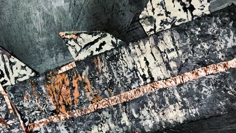 Original Abstract Expressionism Abstract Mixed Media by Monika Bektas