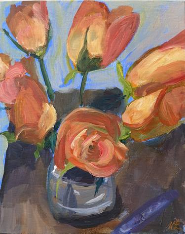 Original Floral Paintings by Kim Langley