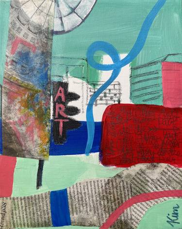 Print of Abstract Cities Mixed Media by Kim Langley