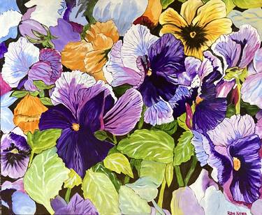 Original Floral Painting by Ron Kiino