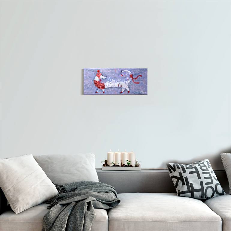 Original Abstract Expressionism Children Painting by Tetiana Yakubova