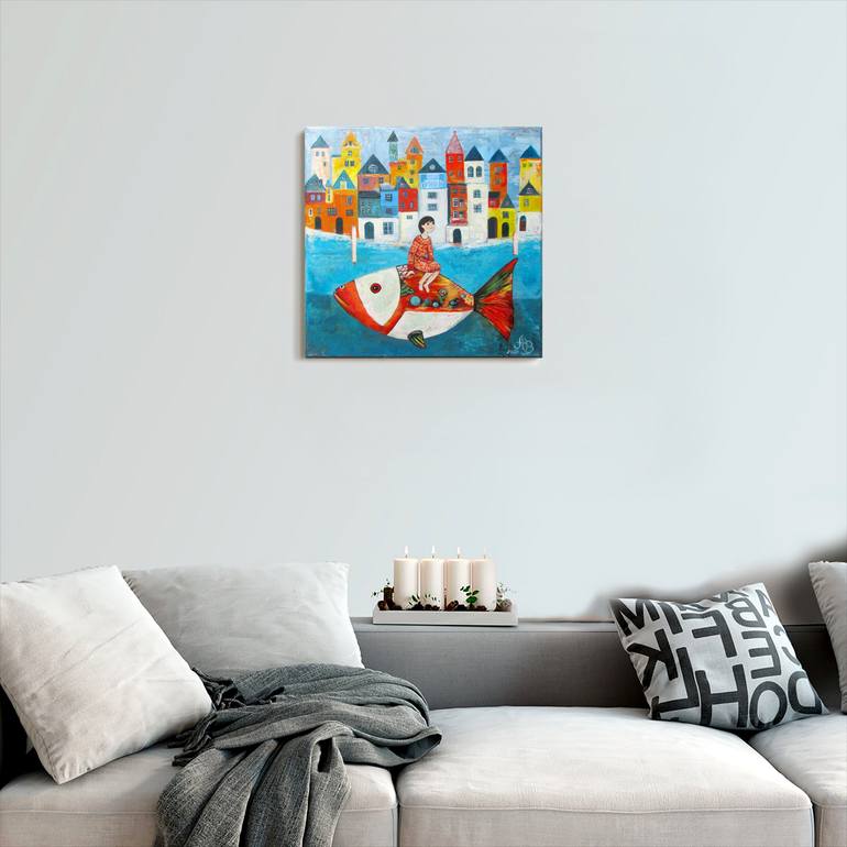 Original Abstract Expressionism Travel Painting by Tetiana Yakubova