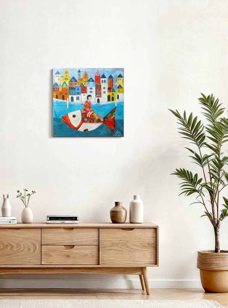 Original Abstract Expressionism Travel Painting by Tetiana Yakubova