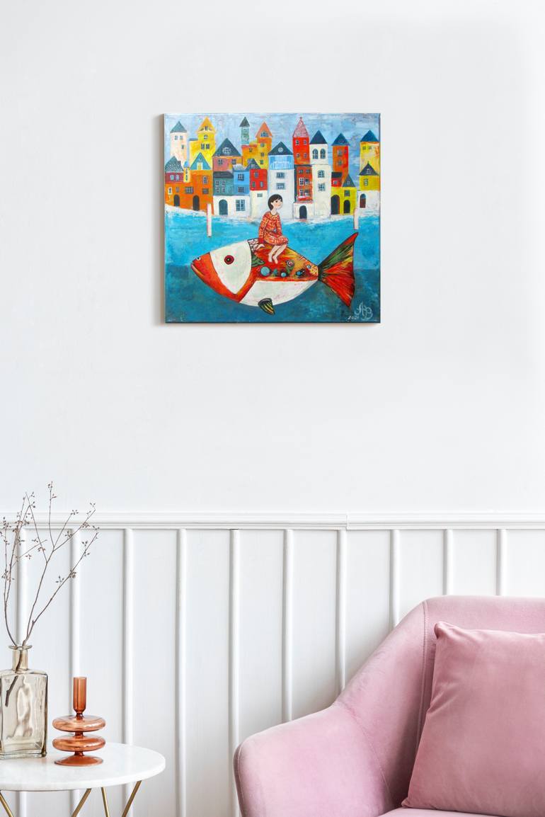 Original Abstract Expressionism Travel Painting by Tetiana Yakubova