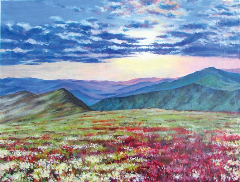 Original Landscape Painting by Tetiana Yakubova | Classicism Art on Canvas | Spring in the mountains Tatras Best Gift for a landscape lover