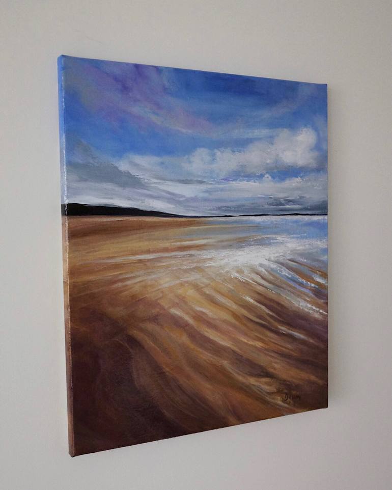 Original Impressionism Beach Painting by Dawn Rodger