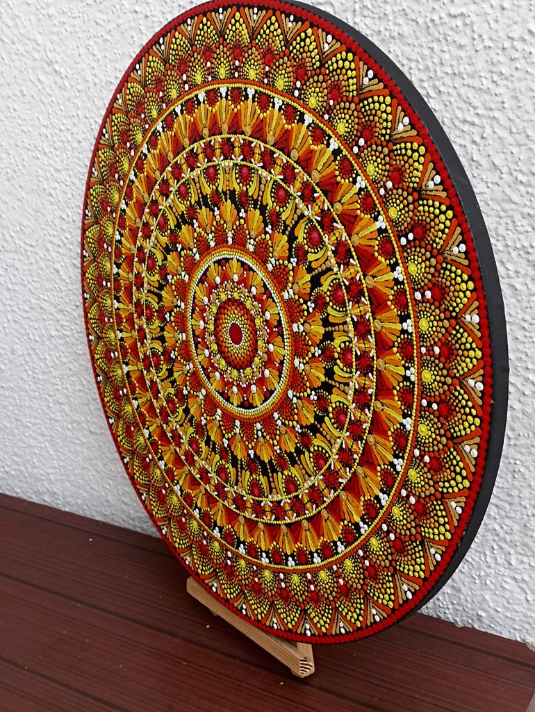 Original Art Deco Geometric Painting by Ashwini Satalkar