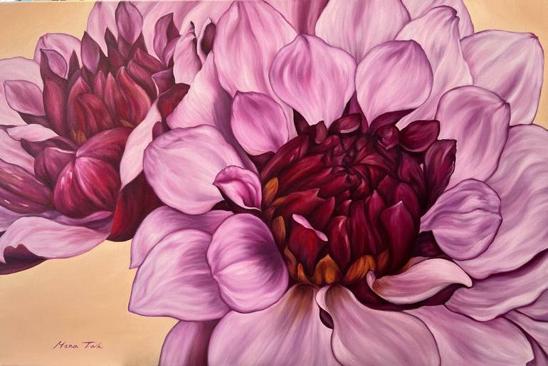 Dahlia 4 Painting by Mona Tak | Saatchi Art