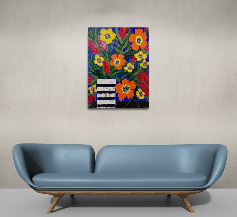 Original Abstract Expressionism Floral Painting by Zoe Brogan