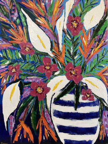 Original Abstract Expressionism Floral Paintings by Zoe Brogan