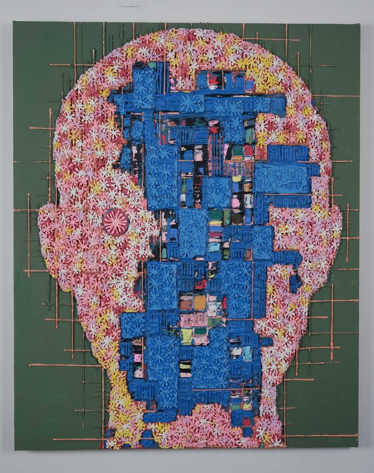 Original Abstract Expressionism Abstract Painting by Hyunseok Cho