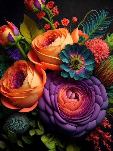 Print of Surrealism Floral Mixed Media by Jiri Svetlik
