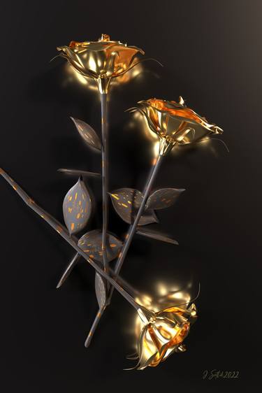 Print of Minimalism Floral Digital by Jiri Svetlik