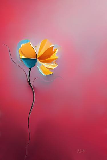 Print of Abstract Floral Digital by Jiri Svetlik