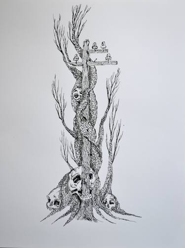 Print of Illustration Tree Drawings by Daria Petrushina