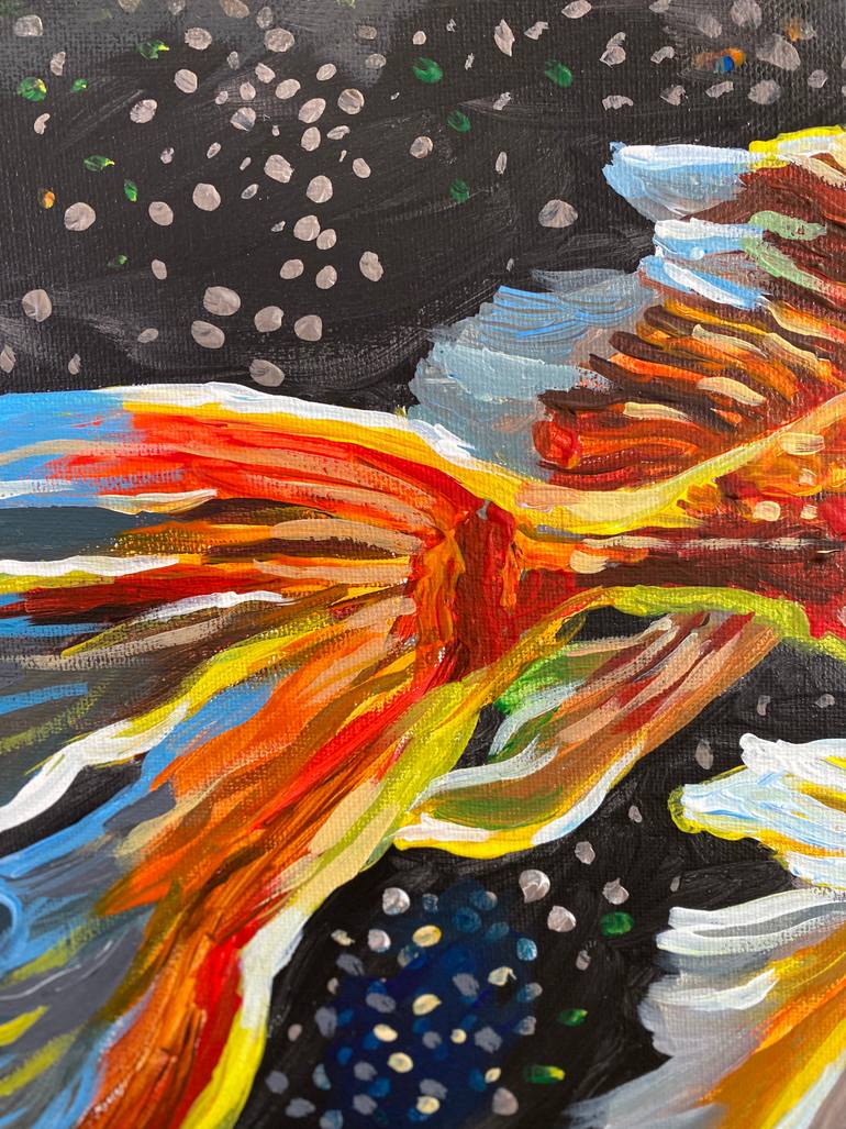 Original Impressionism Animal Painting by Daniel Isijola
