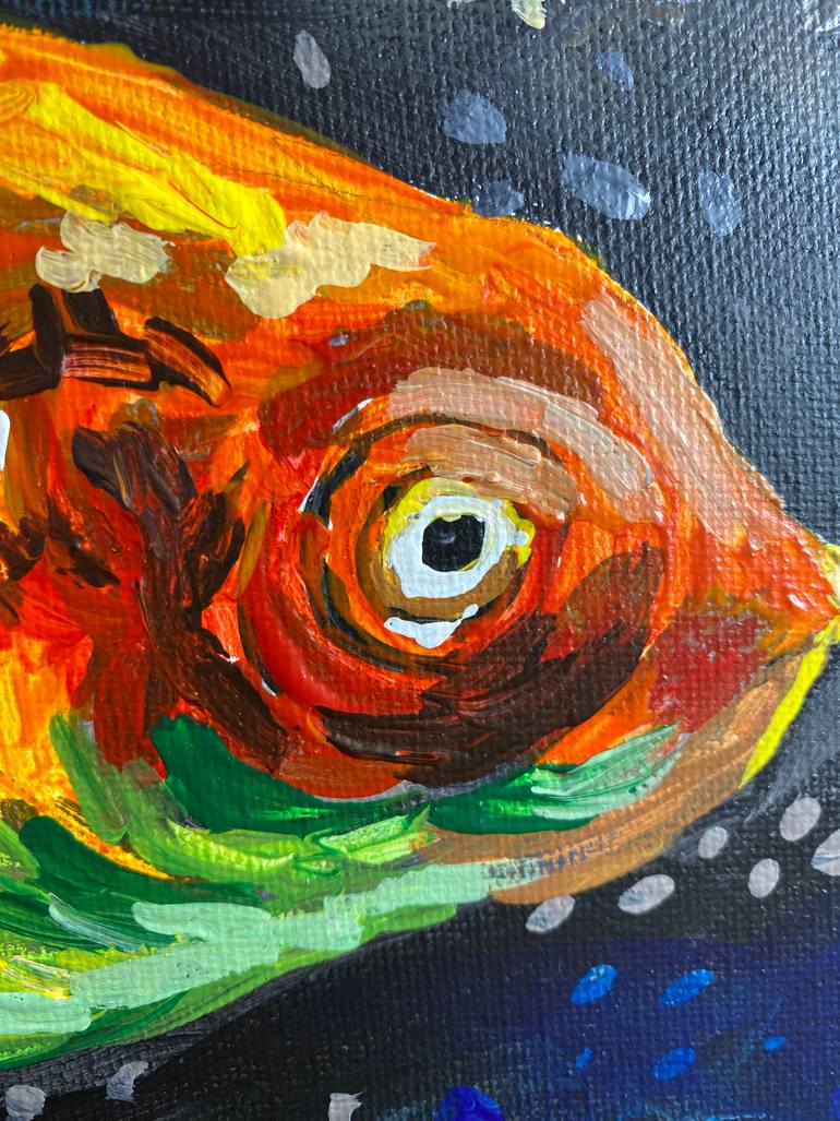 Original Impressionism Animal Painting by Daniel Isijola