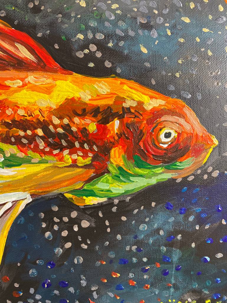 Original Impressionism Animal Painting by Daniel Isijola