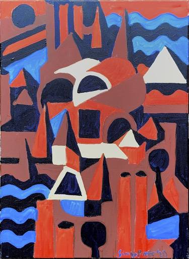 Original Abstract Expressionism Architecture Paintings by Simon Pratt