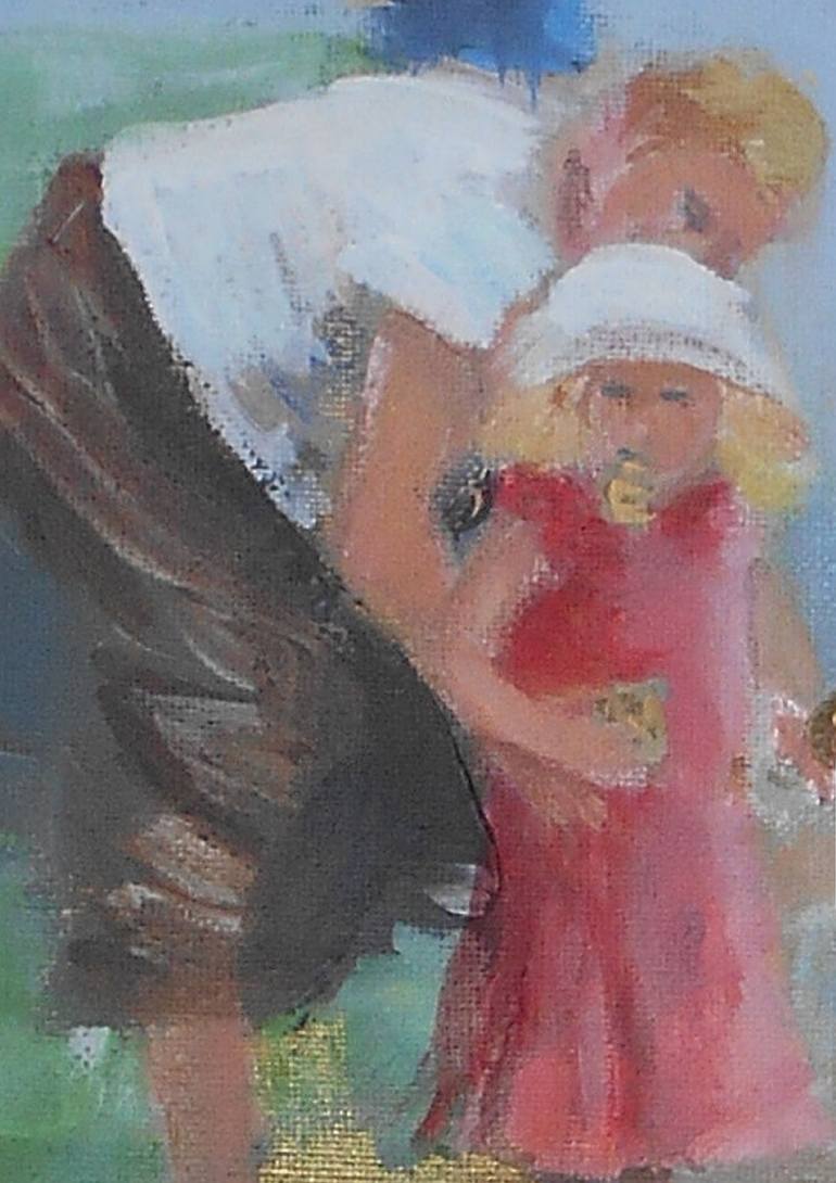 Original Figurative Family Painting by Lynne Fitzpatrick